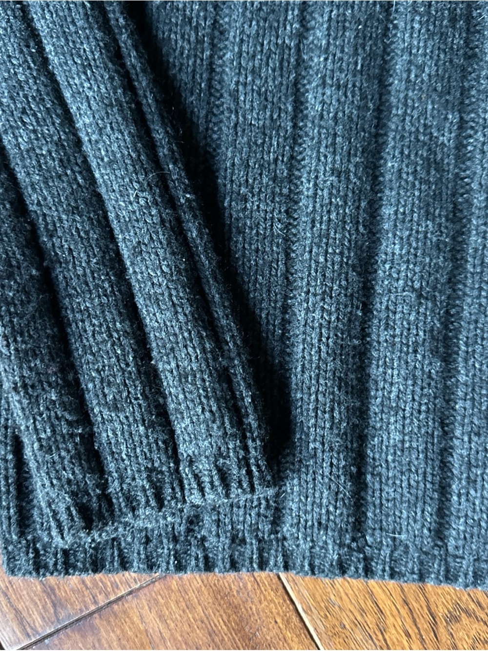 Abercrombie & Fitch Vintage Men Sweater Wool Blend Size L Mock Neck Y2K Charcoal - Picture 4 of 6